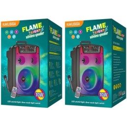 Cassa acustica ricaricabile 8" 10W luci LED Bluetooth/FM/USB KSC-688