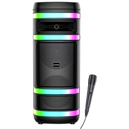 Cassa acustica ricaricabile 2x8" 40W luci LED Bluetooth/FM/USB KK-8208