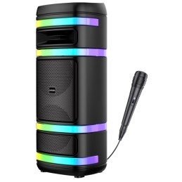 Cassa acustica ricaricabile 2x8" 40W luci LED Bluetooth/FM/USB KK-8208