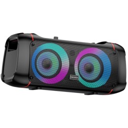 Cassa acustica ricaricabile 2x4" 10W luci LED Bluetooth/FM/USB KSC-689