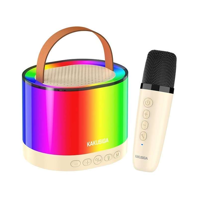 Cassa acustica portatile Bluetooth/SD/AUX luci LED 5W con microfono KSC-1006