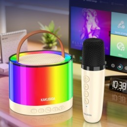 Cassa acustica portatile Bluetooth/SD/AUX luci LED 5W con microfono KSC-1006