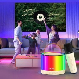 Cassa acustica portatile Bluetooth/SD/AUX luci LED 5W con microfono KSC-1006