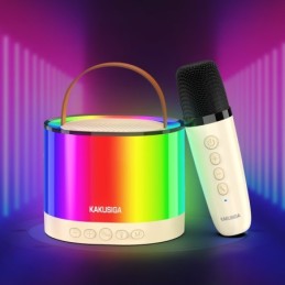 Cassa acustica portatile Bluetooth/SD/AUX luci LED 5W con microfono KSC-1006