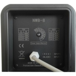 Cassa acustica nera da parete 2 vie 8" 80W 70/100V