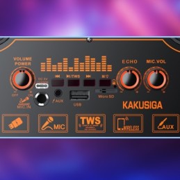 Cassa acustica 3x8" 40W Bluetooth/Scheda SD/USB con telecomando e microfono
