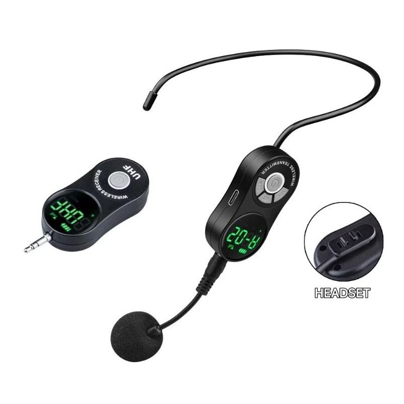 Microfono Wireless 2in1  ad archetto/Lavalier TTD-820