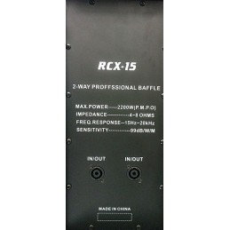 Cassa acustica professionale 2200W 4~8 OHMS 2 vie RCX-15