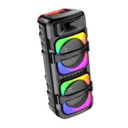 Cassa acustica ricaricabile luci LED 2x8" 30W Bluetooth/USB/FM JD031