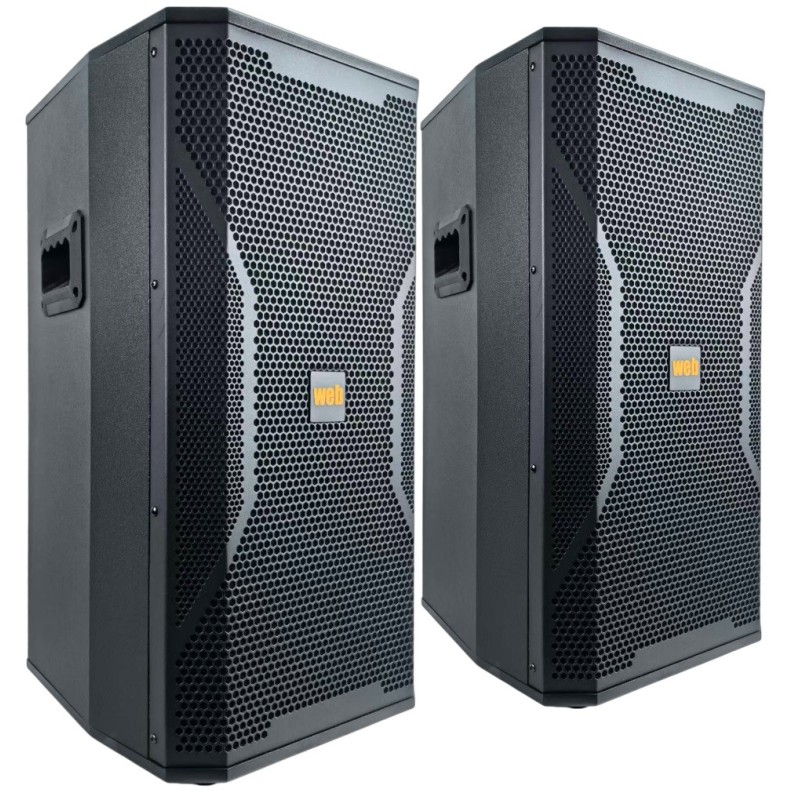 Coppia casse acustiche amplificate 300W woofer 2x8" Bluetooth/USB/Scheda SD