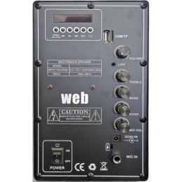 Cassa acustica amplificata 12” con microfono e telecomando Bluetooth/Radio FM