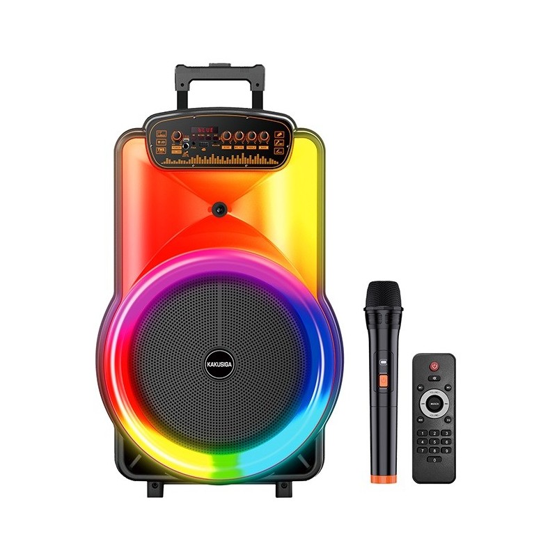 Cassa acustica trolley 40W 12" Luce LED Bluetooth/USB/SD/FM con microfono