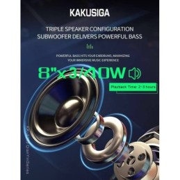Cassa acustica ricaricabile con telecomando e microfono wireless 3x8" 40W KK-8303