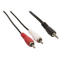 Cavo Stereo Audio Maschio da 3.5 mm - 2x RCA Maschio 10m Nero