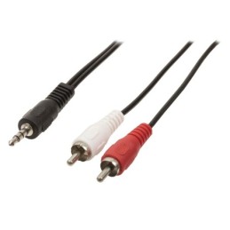 Cavo Stereo Audio Maschio da 3.5 mm - 2x RCA Maschio 10m Nero