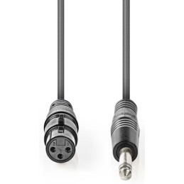 XLR Monocavo XLR 3p (F) - 6.35 mm Maschio 10.0 m Grigio Scuro