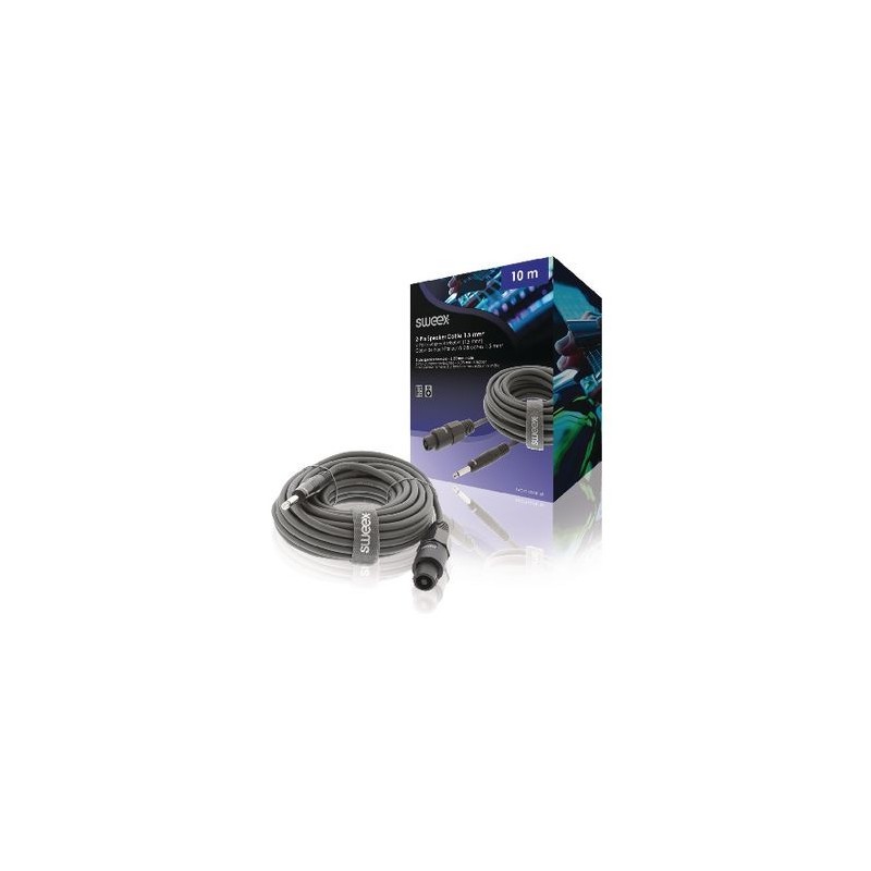 Cavo Altoparlante Altoparlante a 2 Pin Femmina - 6.35 mm Maschio 10.0 m Grigio Scuro