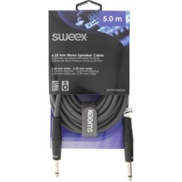 Cavo Altoparlante Mono 6.35 mm Maschio - Maschio 5m Grigio