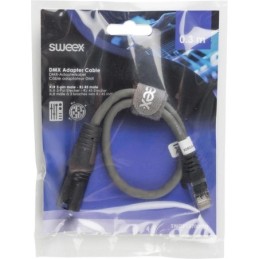 Cavo DMX Digitale  XLR 3p (M) - RJ45 30cm Grigio Scuro