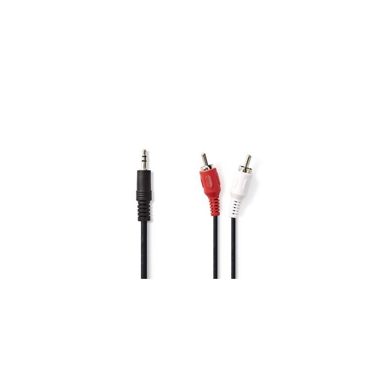 Cavo Audio Stereo Maschio da 3,5 mm - 2x RCA maschio 1,5 m - Nero