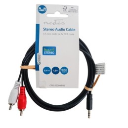 Cavo Audio Stereo Maschio da 3,5 mm - 2x RCA maschio 1,5 m - Nero