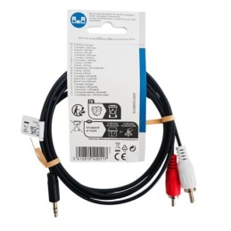 Cavo Audio Stereo Maschio da 3,5 mm - 2x RCA maschio 1,5 m - Nero