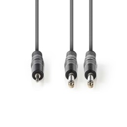 Cavo Audio Stereo | 2x Maschio da 6,35 mm - Maschio da 3,5 mm | 5,0 m | Grigio