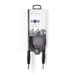 Cavo Audio Stereo | 2x Maschio da 6,35 mm - Maschio da 3,5 mm | 5,0 m | Grigio