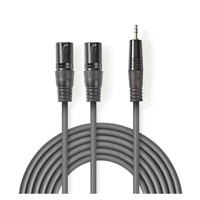 Cavo Audio XLR |2x Maschio a 3 Pin XLR-Maschio da 3,5 mm|3.0 m