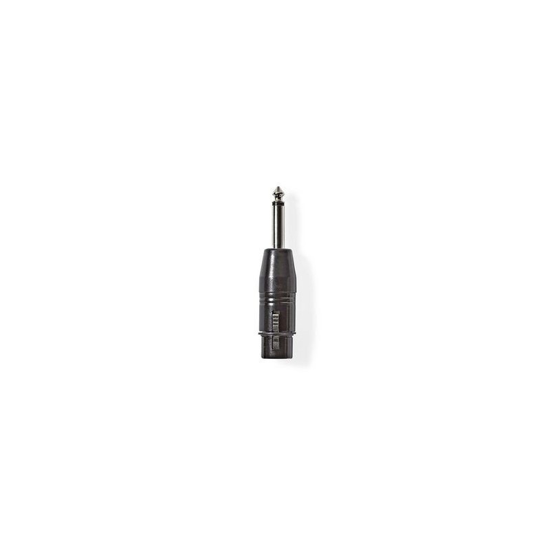 Adattatore XLR Mono - Femmina a 3 Pin XLR - Maschio da 6,35 mm - Nero
