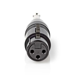 Adattatore XLR Mono - Femmina a 3 Pin XLR - Maschio da 6,35 mm - Nero