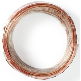 Cavo per Altoparlante 2x 0,75 mm2 15,0 m Avvolgibile Trasparente