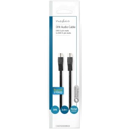Cavo maschio DIN a 5 pin - Cavo maschio DIN a 5 pin - 2.0 m - Nero