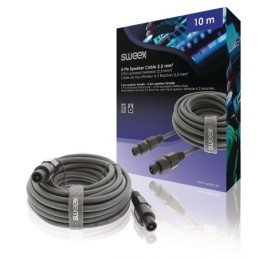 Cavo Altoparlante a 2 Pin Femmina -  2 Pin Femmina 10m Grigio Scuro Sweex