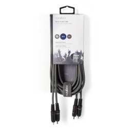 Cavo Audio Stereo 2x Maschio RCA - 2x Maschio RCA 3.0 m Grigio