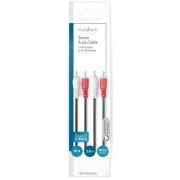 Cavo Audio Stereo 2x RCA maschio - 2x RCA maschio 2m Nero