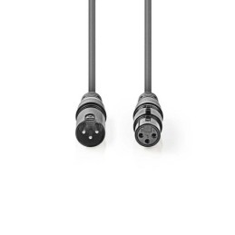 Cavo Audio XLR Bilanciato | Maschio a 3 Pin XLR - Femmina a 3 Pin XLR | 0,5 m | Grigio