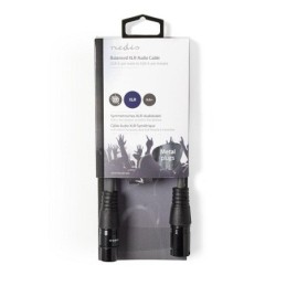 Cavo Audio XLR Bilanciato | Maschio a 3 Pin XLR - Femmina a 3 Pin XLR | 0,5 m | Grigio