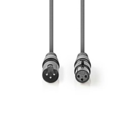 Cavo DMX Digitale 110 Ohm Maschio a 3 Pin XLR - Femmina a 3 Pin XLR 5m Grigio