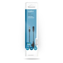 Cavo audio stereo con controllo del volume Maschio da 3,5mm-Femmina da 3,5mm 1m Nero