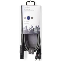Cavo Audio XLR Maschio a 3 Pin XLR-2x Maschio RCA 1.5m Grigio