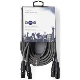 Cavo Audio XLR Bilanciato 2x Maschio a 3 Pin- 2x Femmina a 3 Pin 5m