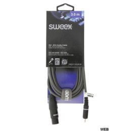 Monocavo XLR 3pin femmina-RCA Maschio 3m Sweex