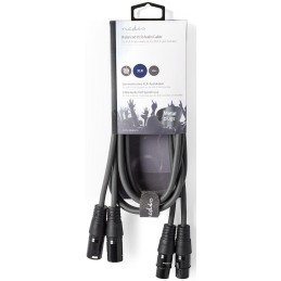Cavo Stereo bilanciato 2XLR 3-Pin Maschio-2XLR 3-Pin Femmina 1.5m Sweex