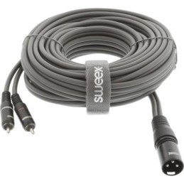 Cavo audio stereo XLR 3 pin maschio - 2x RCA maschio 10m Sweex