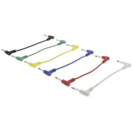 Cavo Mono-Audio 6.35mm Maschio 15cm 6 pezzi vari colori