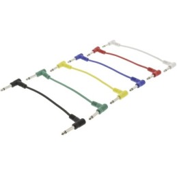 Cavo Mono-Audio 6.35mm Maschio 15cm 6 pezzi vari colori