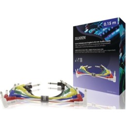 Cavo Mono-Audio 6.35mm Maschio 15cm 6 pezzi vari colori