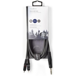 Cavo audio stereo jack audio 6.35mm/2 RCA 1.5m grigio