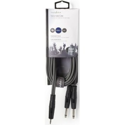 Cavo audio stereo 2x 6,35mm-3.5mm maschio 3m